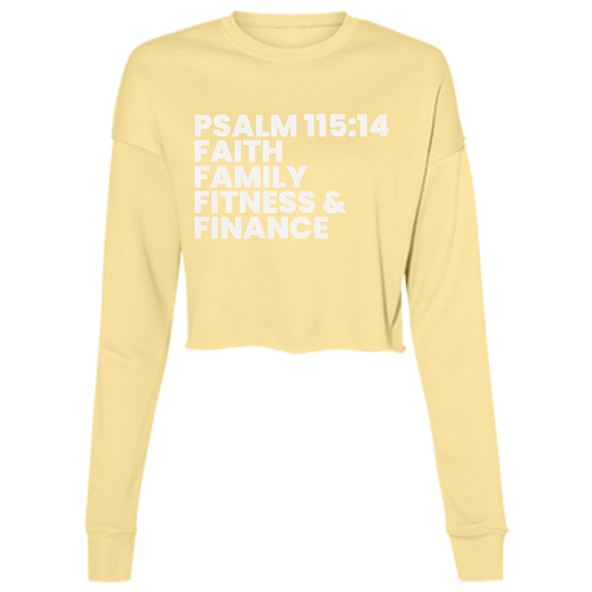 FAITH FAMILY FITNESS & FINANCE Cropped Fleece Crew