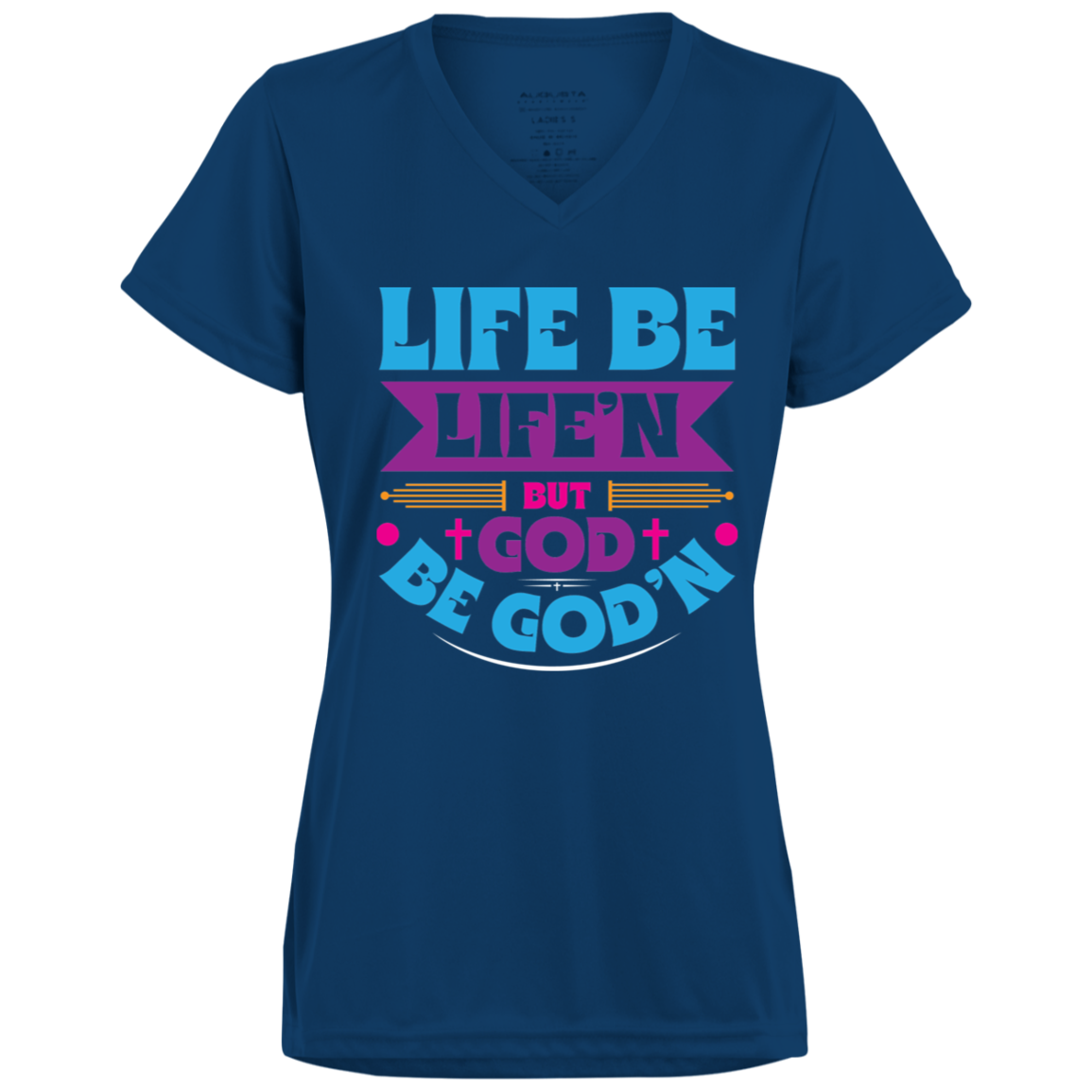 GOD B GOD'N Ladies’ V-Neck Tee