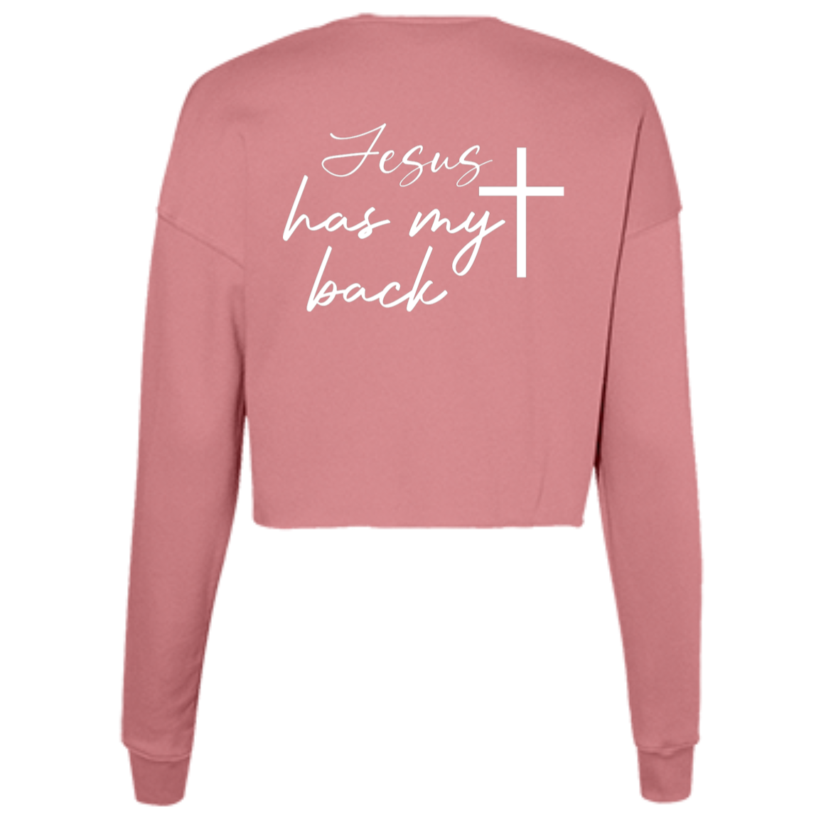 JESUS HAS MY BACK Ladies' Cropped Fleece