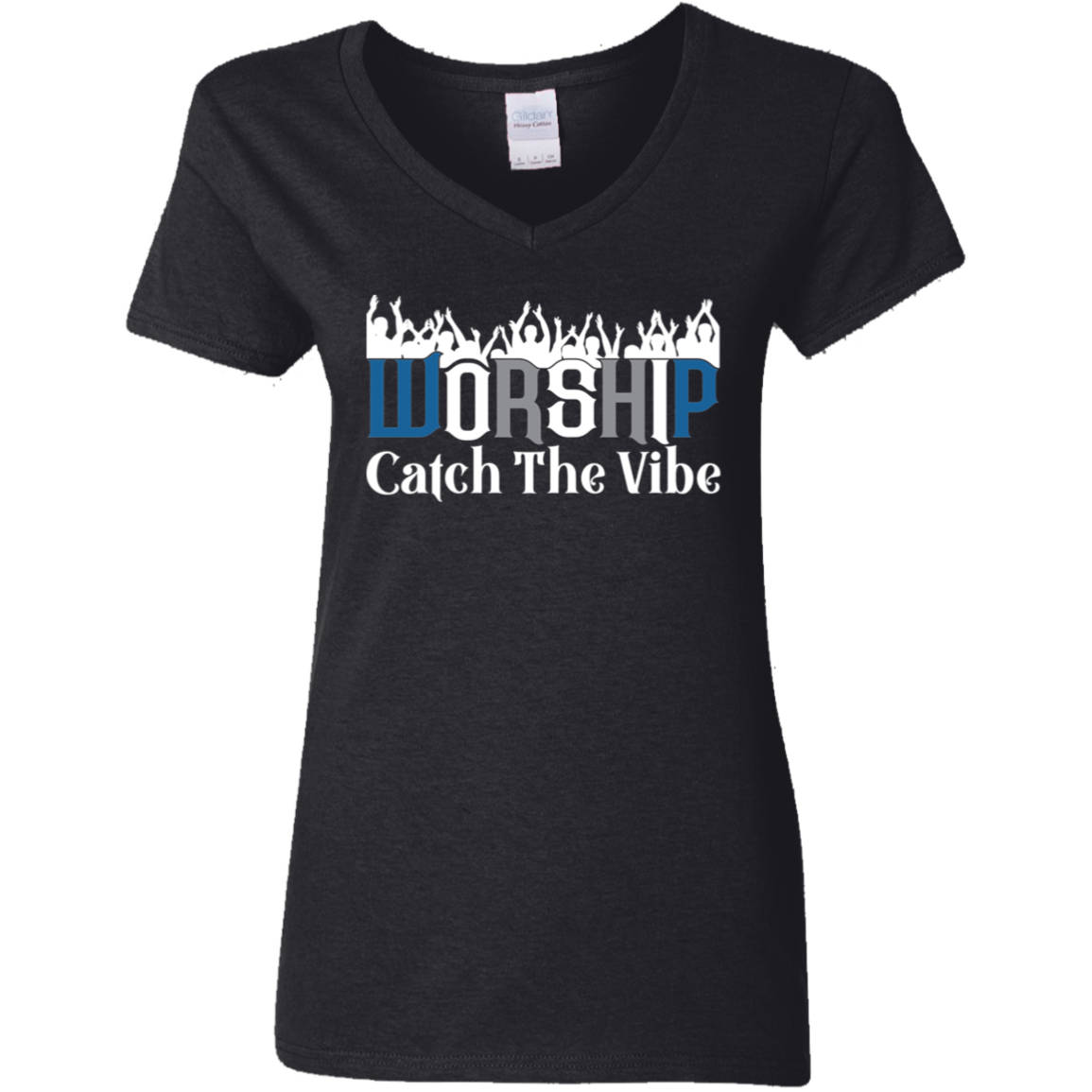 WORSHIP CATCH THE VIBE V-Neck T-Shirt