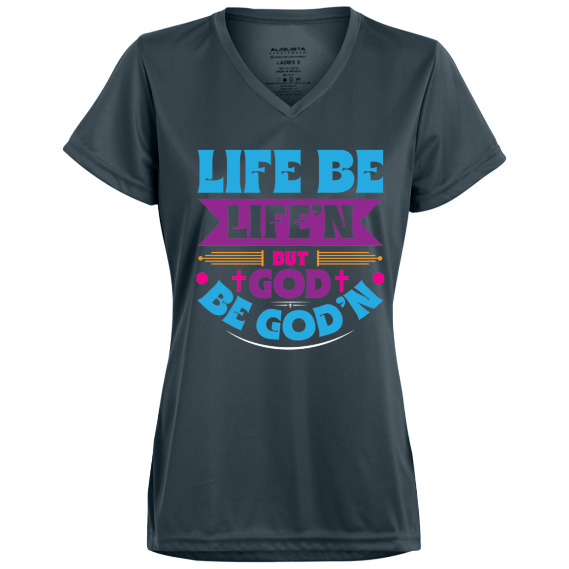 GOD B GOD'N Ladies’ V-Neck Tee