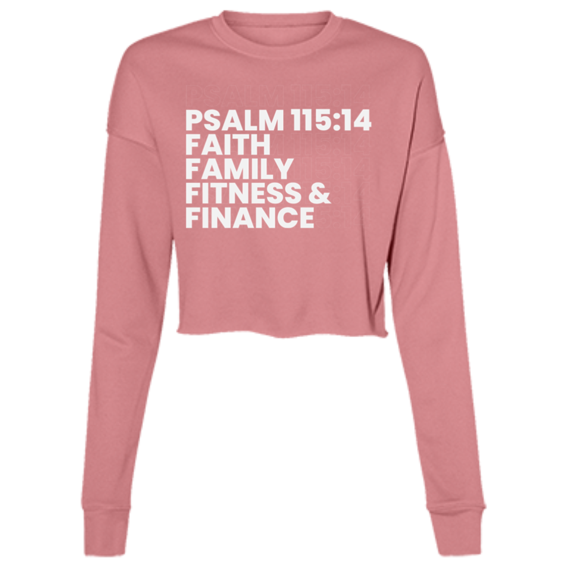 FAITH FAMILY FITNESS & FINANCE Cropped Fleece Crew