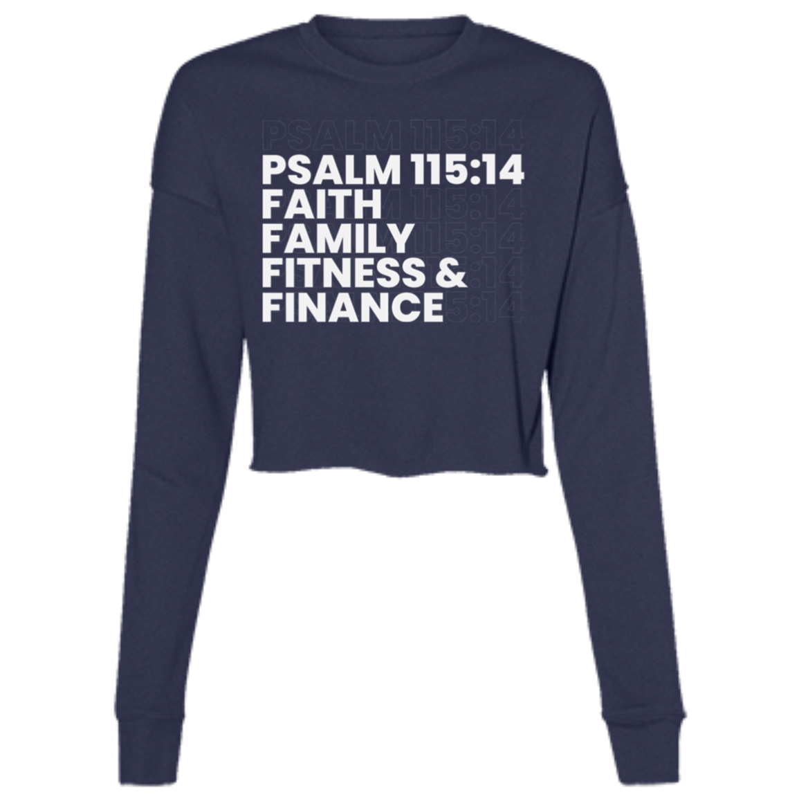 FAITH FAMILY FITNESS & FINANCE Cropped Fleece Crew
