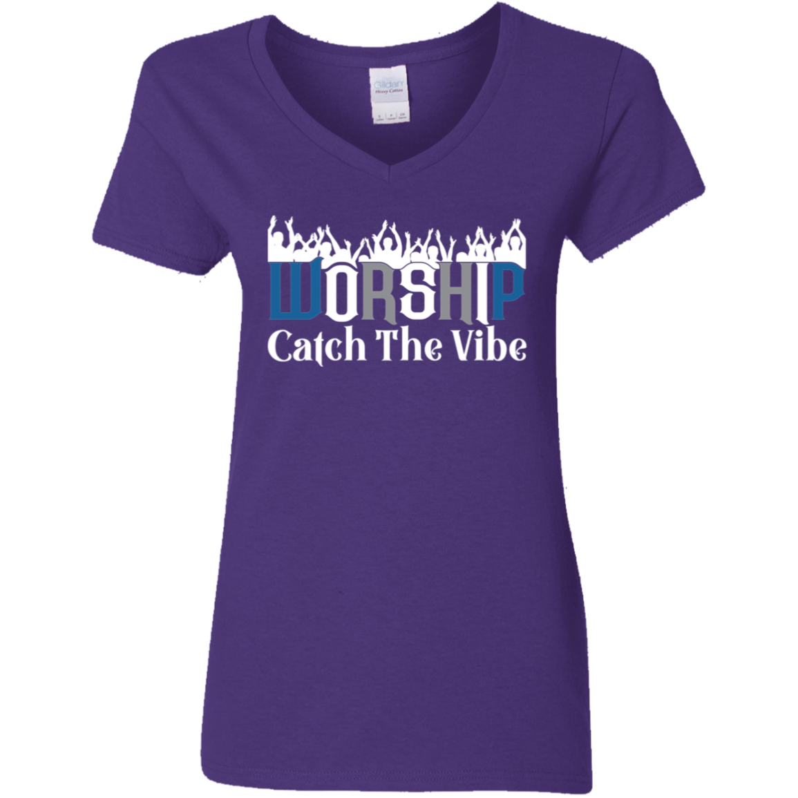 WORSHIP CATCH THE VIBE V-Neck T-Shirt