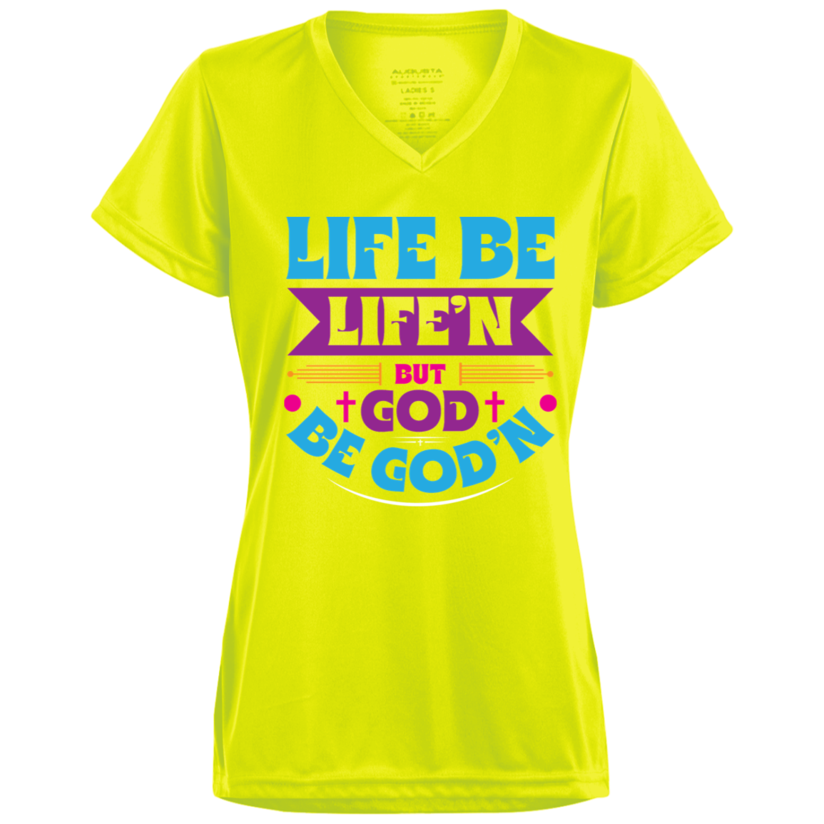 GOD B GOD'N Ladies’ V-Neck Tee