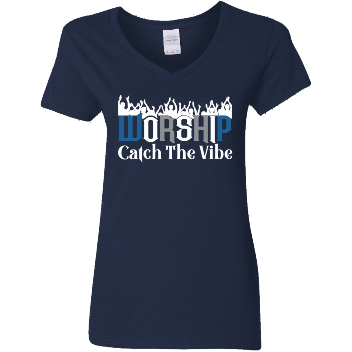WORSHIP CATCH THE VIBE V-Neck T-Shirt