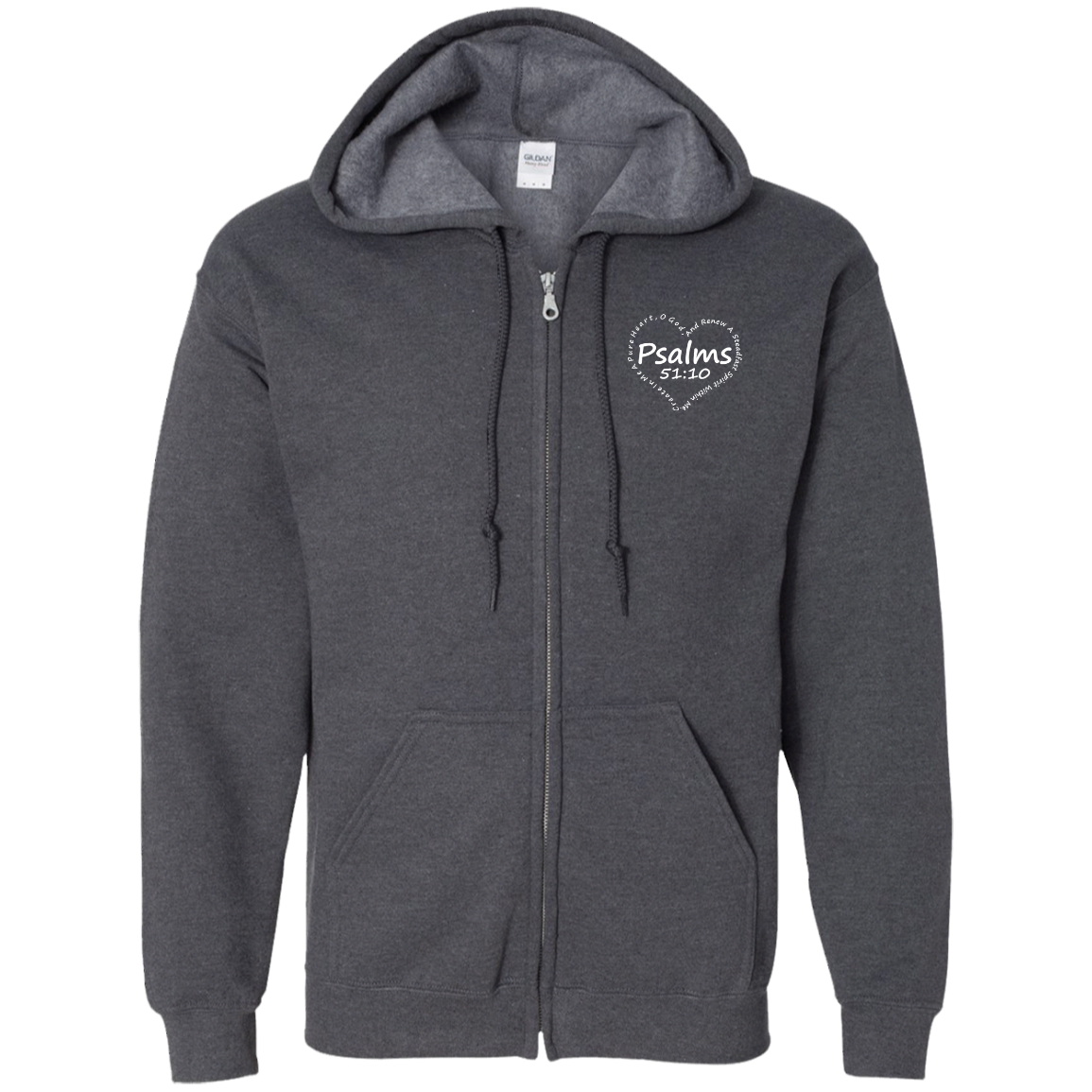 BLESSED WITH A DOPE HEART Zip Up Hooded Sweatshirt