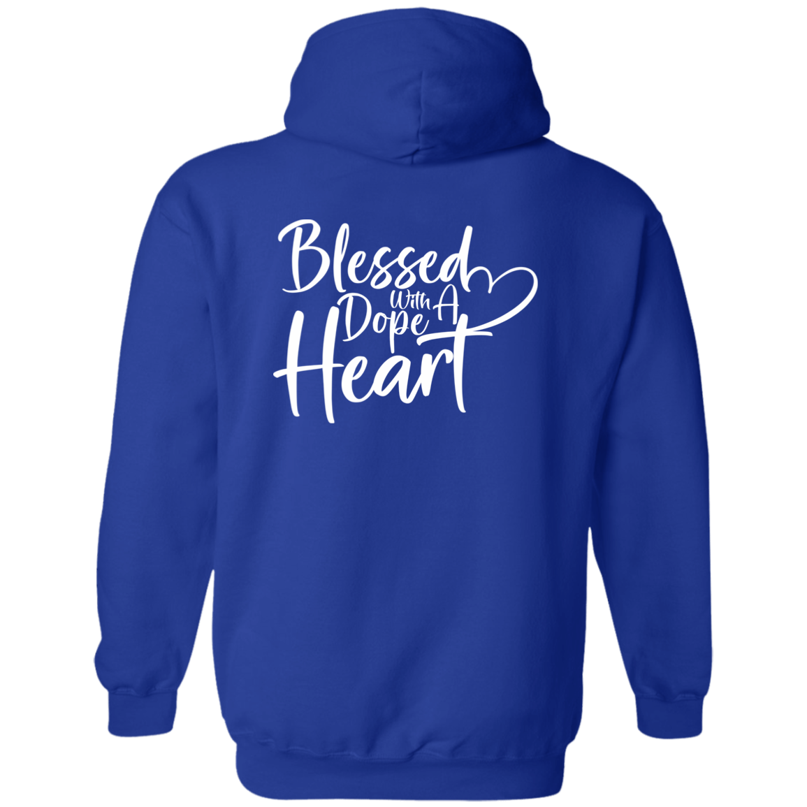 BLESSED WITH A DOPE HEART Zip Up Hooded Sweatshirt