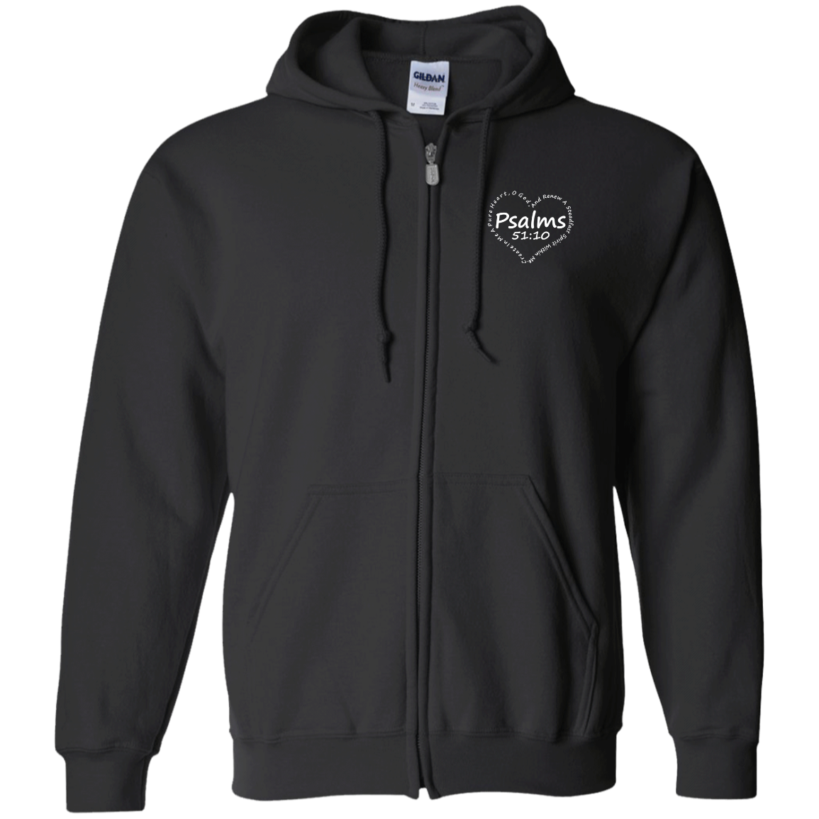 BLESSED WITH A DOPE HEART Zip Up Hooded Sweatshirt