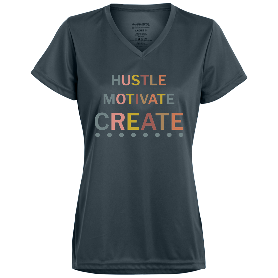 HUSTLE MOTIVATE CREATE V-Neck Tee