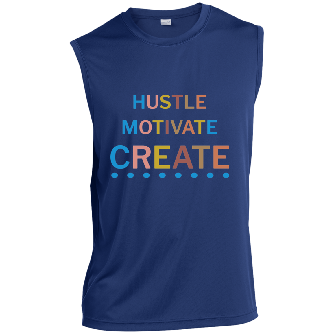 HUSTLE MOTIVATE CREATE Sleeveless Performance Tee