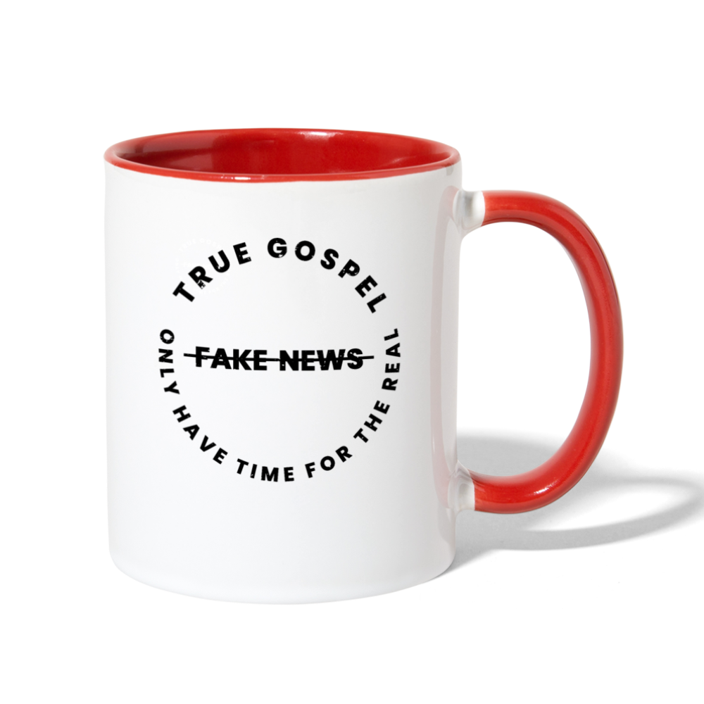 TRUE GOSPEL Contrast Coffee Mug - white/red