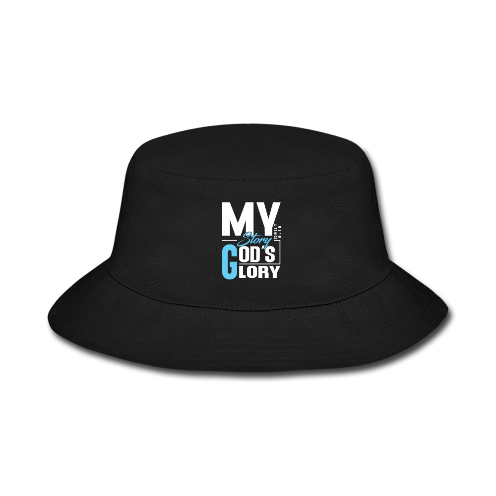 MY STORY GOD'S GLORY Bucket Hat - black