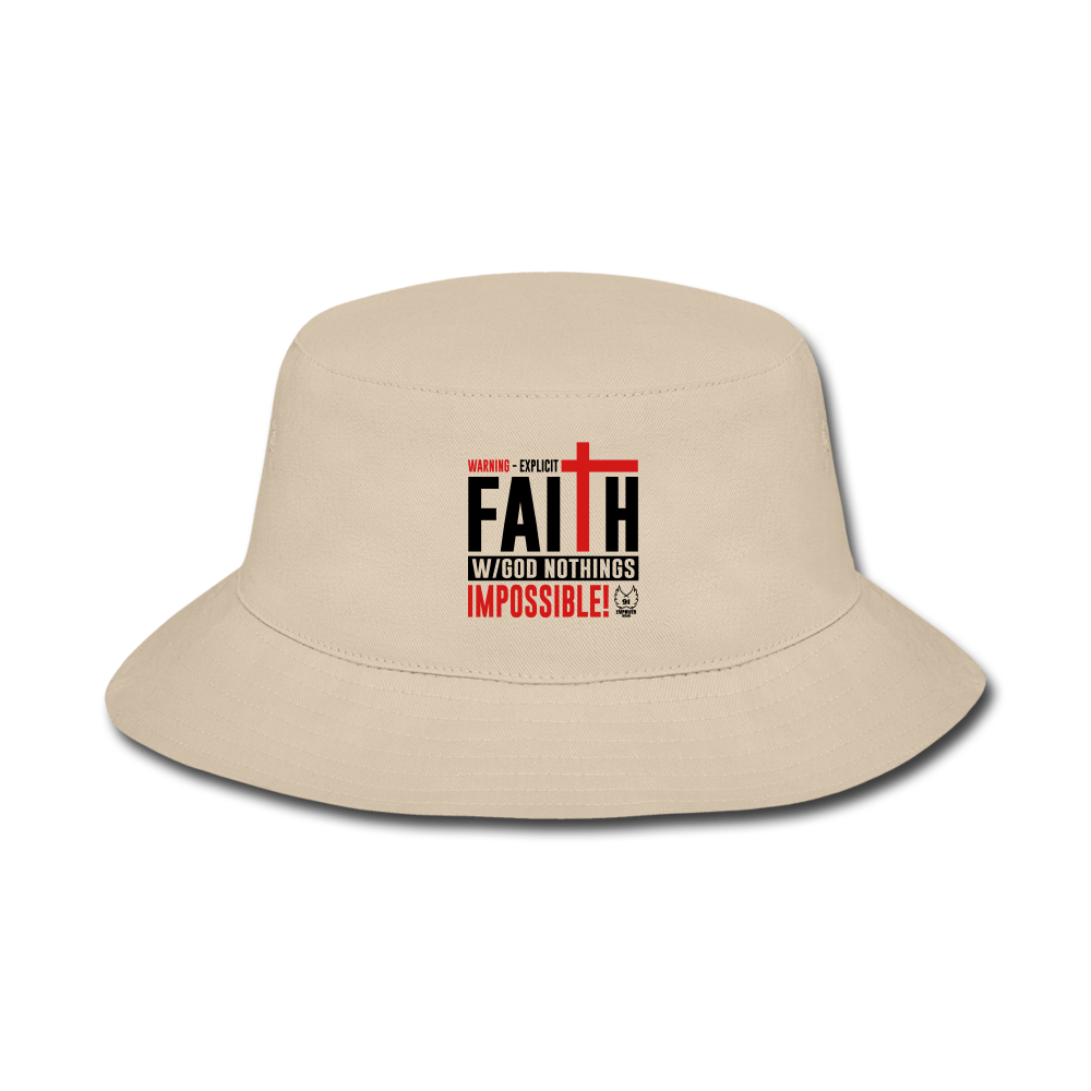 EXPLECIT FAITH Bucket Hat - cream