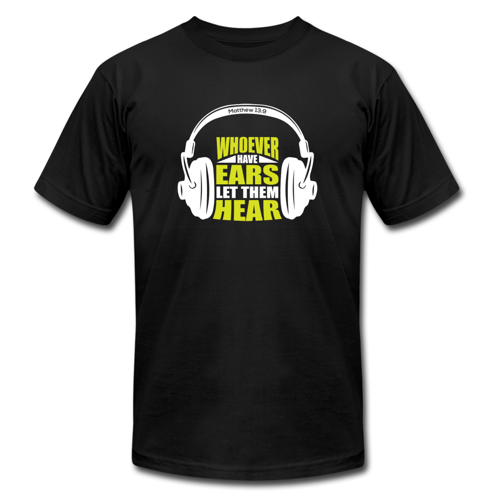 WHOEVER HAVE EARS WHT SHIRT - black