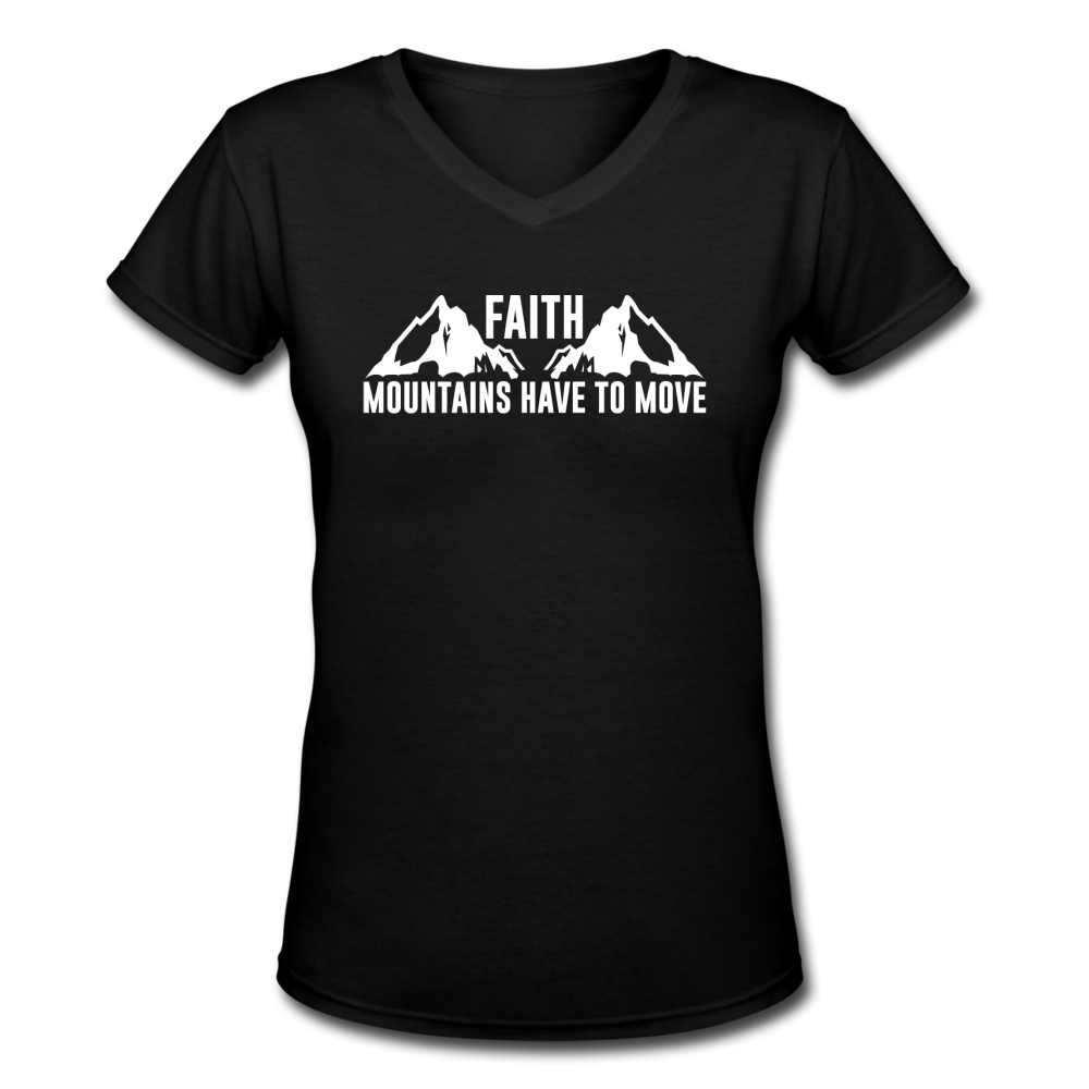 FAITH MOUNTAINS HAVE TO MOVE T-Shirt - black