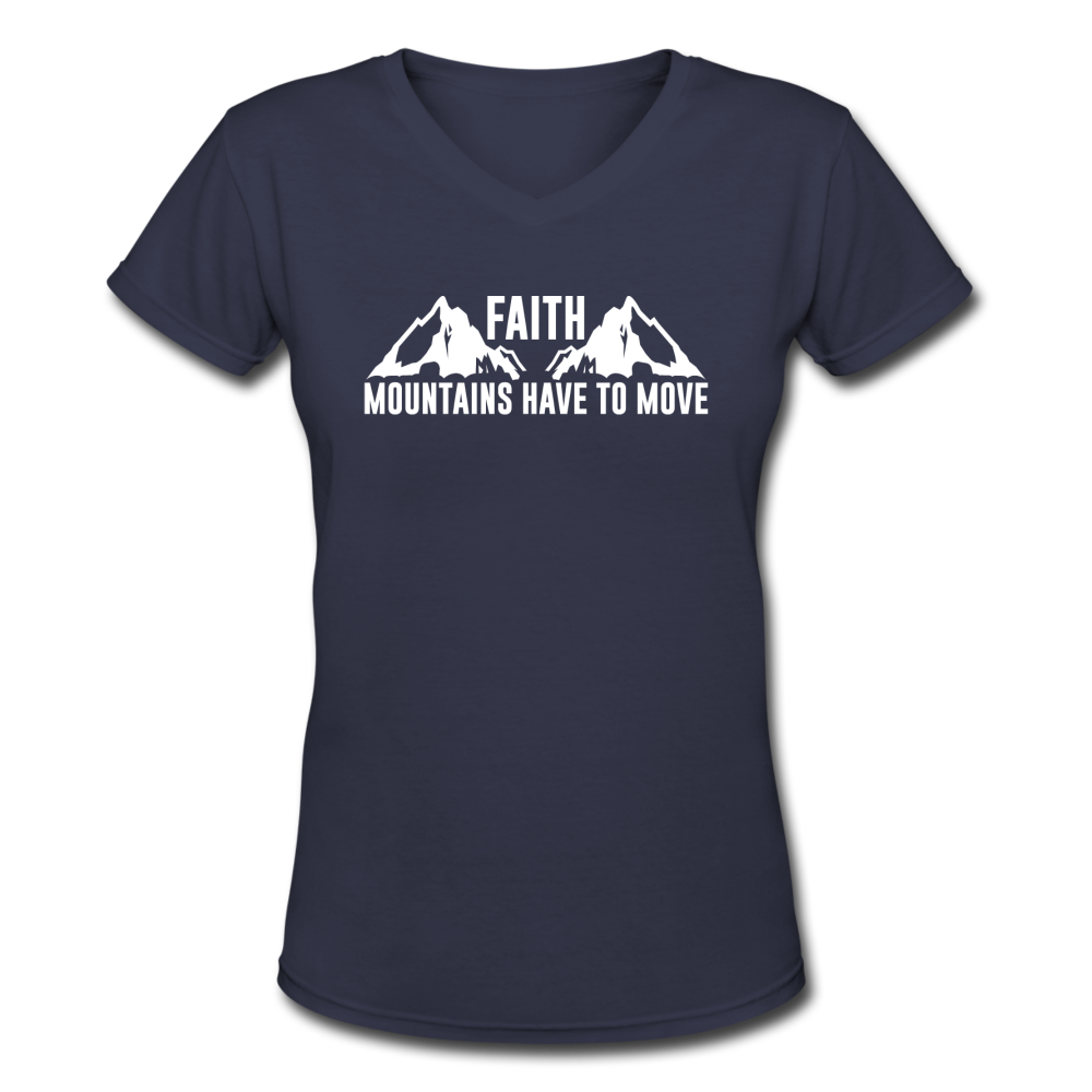 FAITH MOUNTAINS HAVE TO MOVE T-Shirt - navy