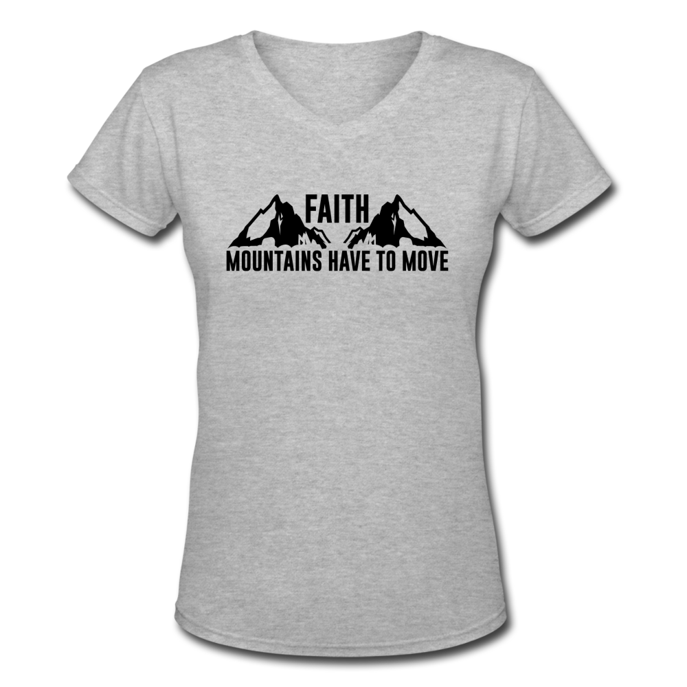 FAITH MOUNTAINS HAVE TO MOVE T-Shirt - gray