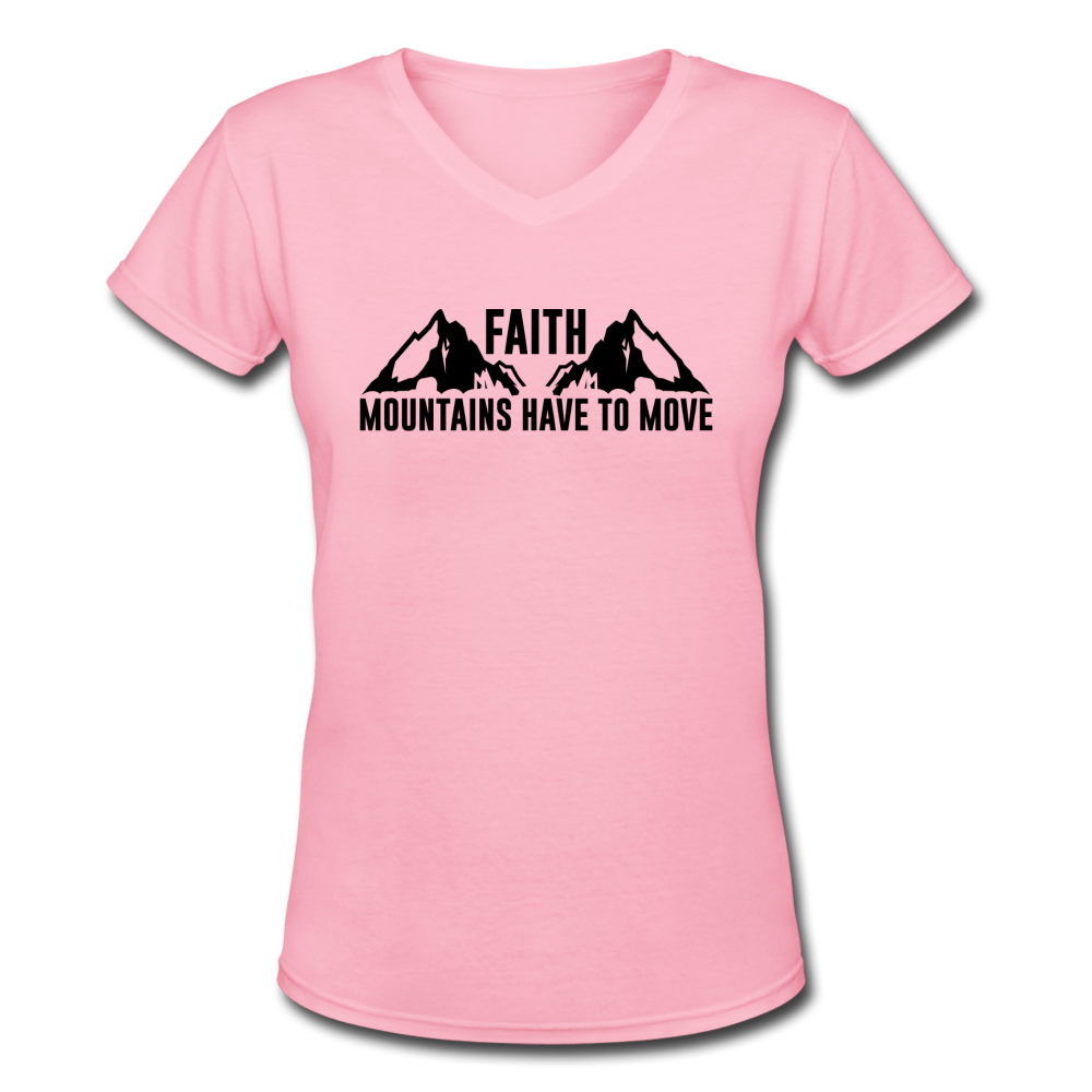 FAITH MOUNTAINS HAVE TO MOVE T-Shirt - pink