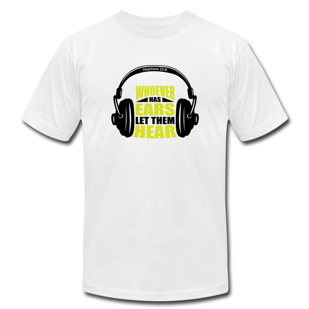 WHOEVER HAS EARS BLK/NEON SHIRT - white