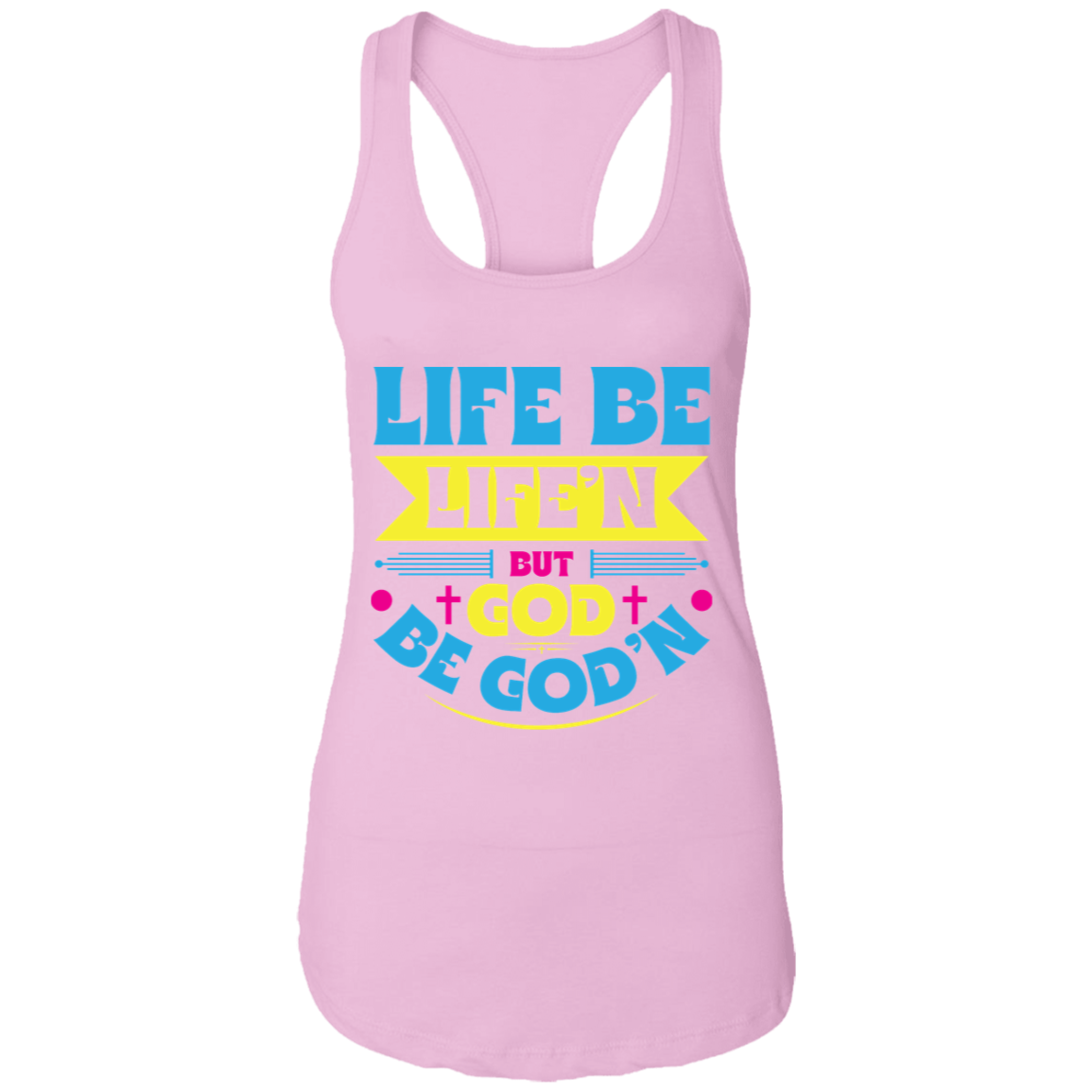 GOD B GOD'N Ladies Racerback Tank