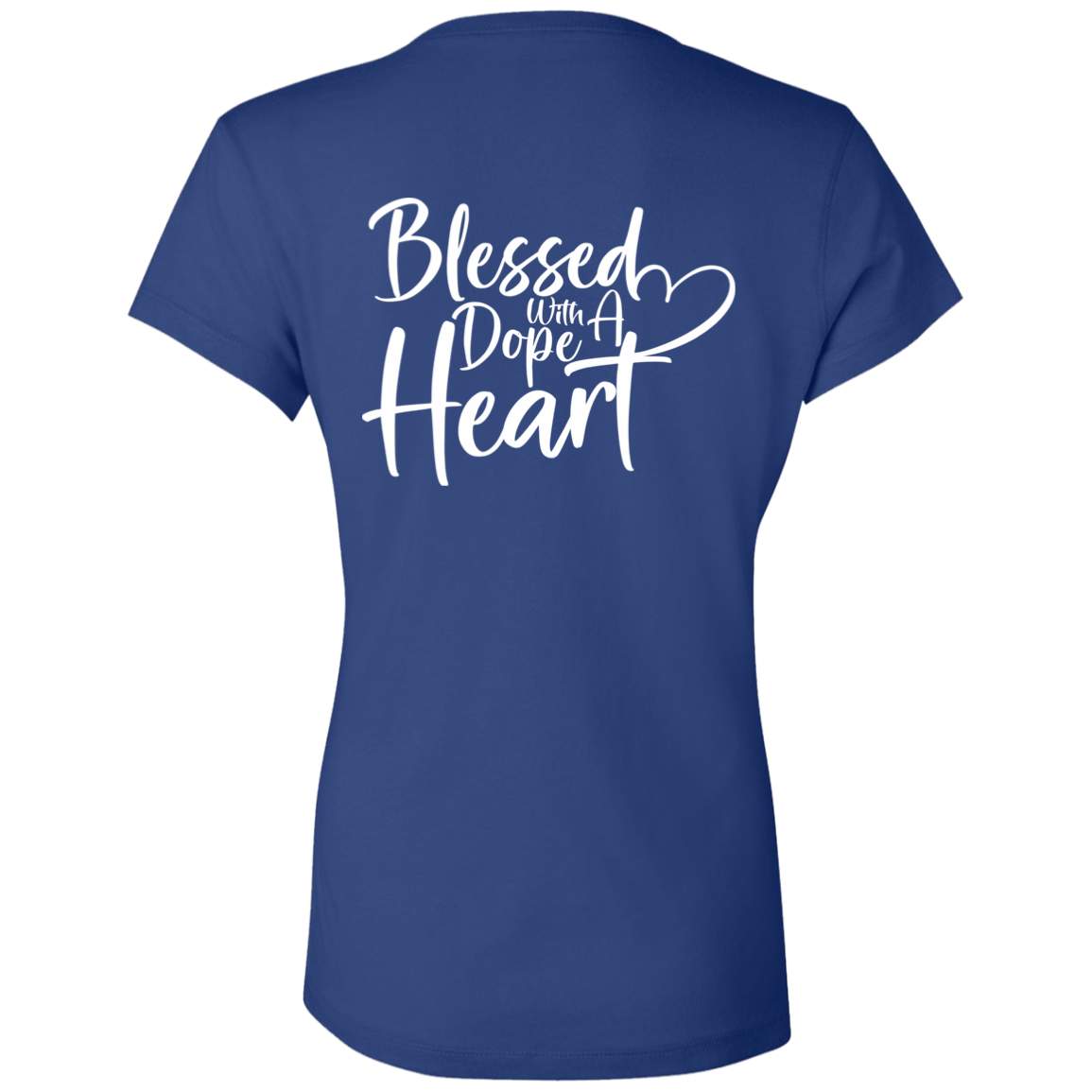 BLESSED WITH A DOPE HEART Jersey V-Neck T-Shirt