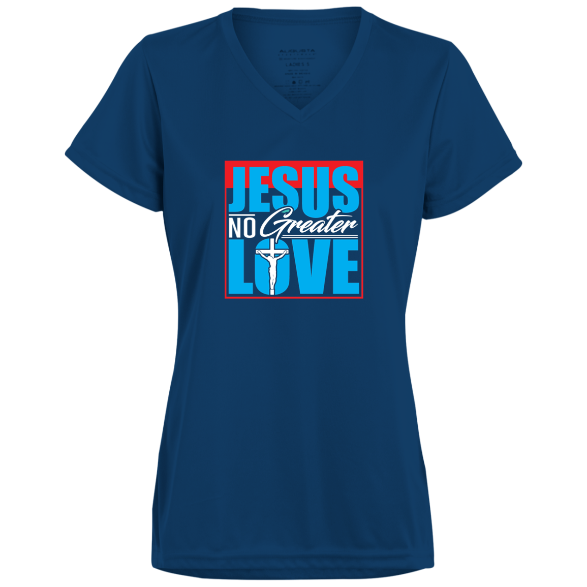 NO GREATER LOVE L’ Moisture-Wicking V-Neck Tee