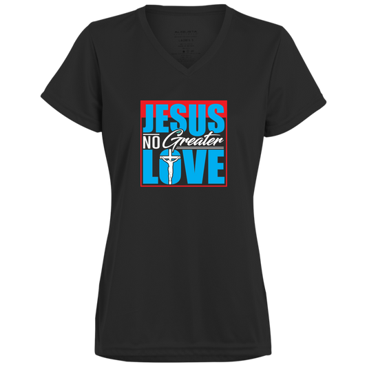 NO GREATER LOVE L’ Moisture-Wicking V-Neck Tee