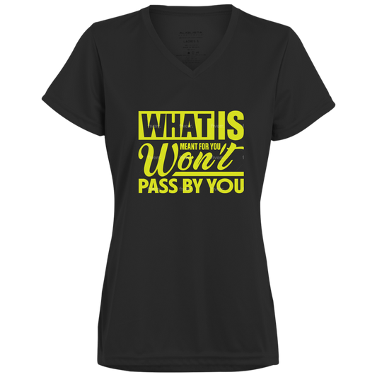 WHAT IS FOR YOU L Moisture-Wicking V-Neck Tee