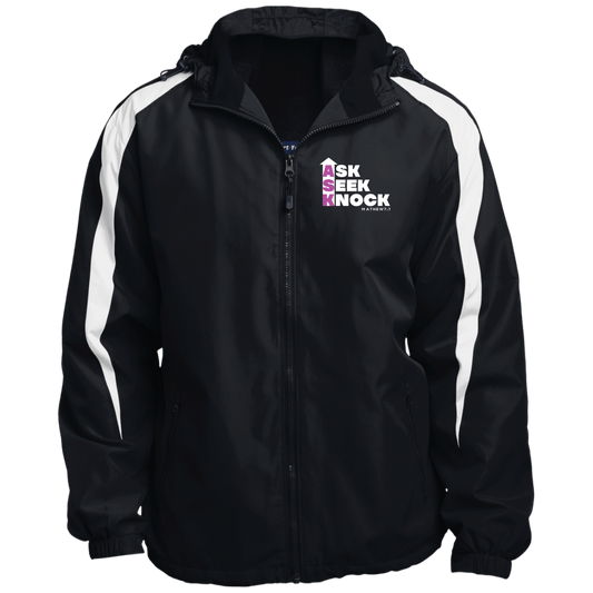 ASK SEEK KNOCK Colorblocked Hooded Jacket