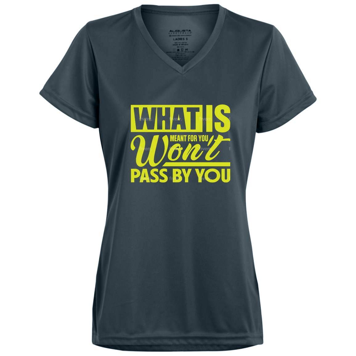 WHAT IS FOR YOU L Moisture-Wicking V-Neck Tee