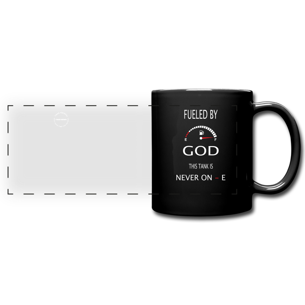FUELED BY GOD Color Panoramic Mug - black