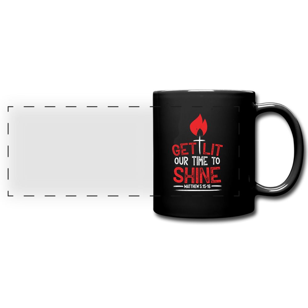 GET LIT OUR TIME TO SHINE MUG - black