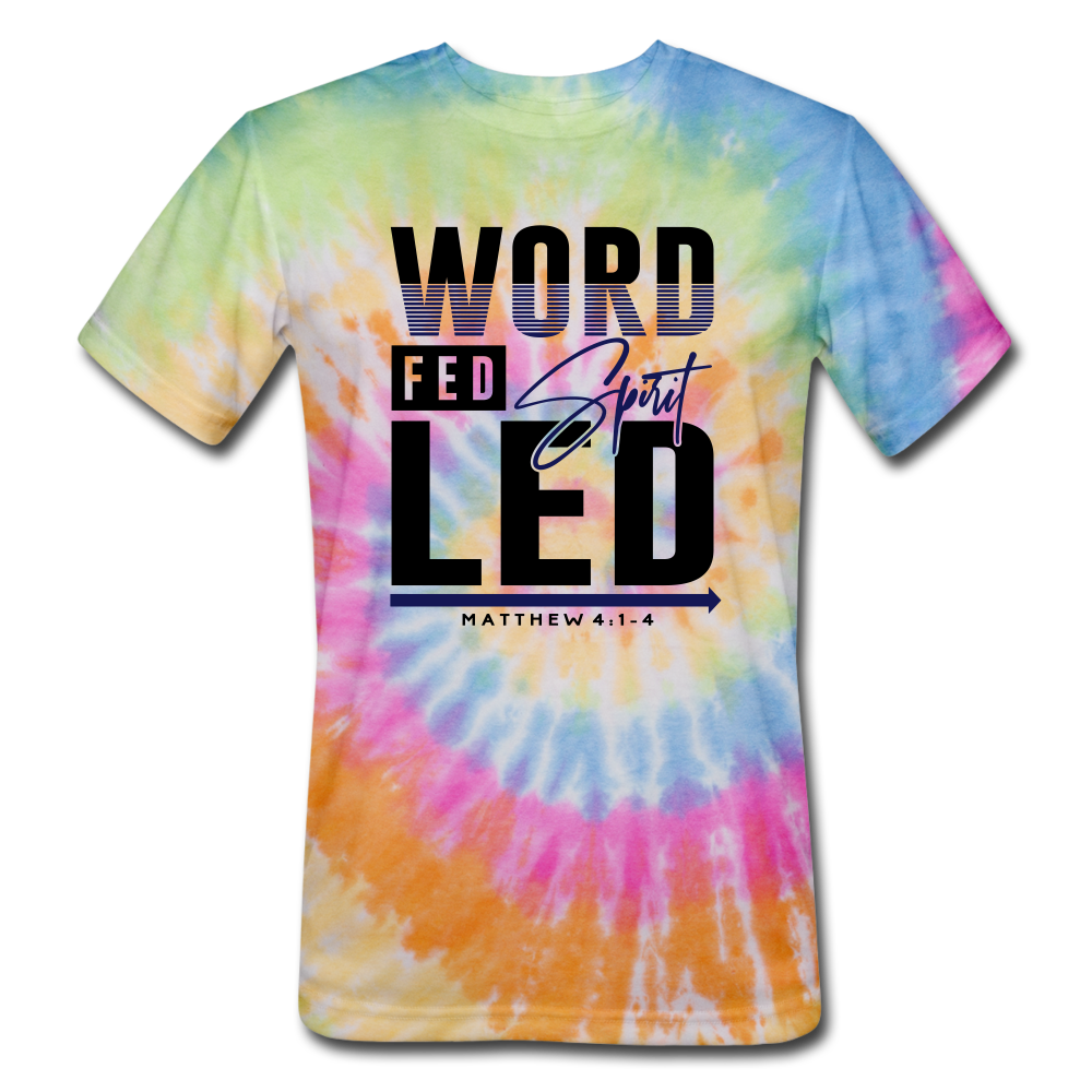 WORD FED SPIRIT LED Tie Dye T-Shirt - rainbow