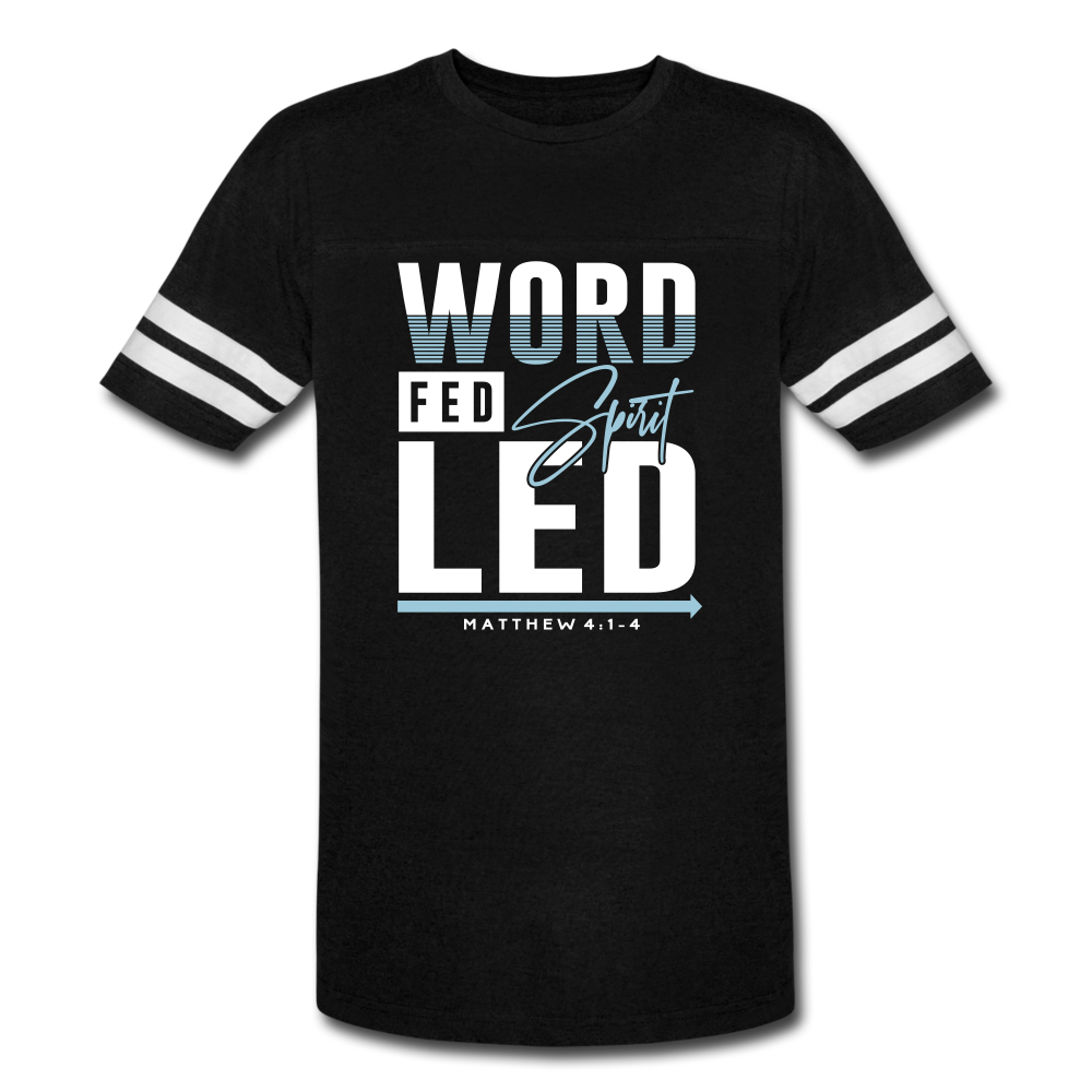 WORD FED SPIRIT LED Vintage Sport T-Shirt - black/white