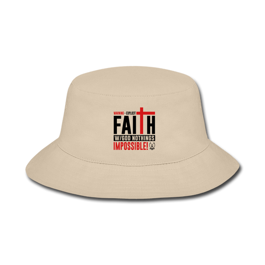 EXPLECIT FAITH Bucket Hat - cream