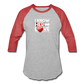 I KNOW HER LOVE LANGUAGE Baseball T-Shirt - heather gray/red