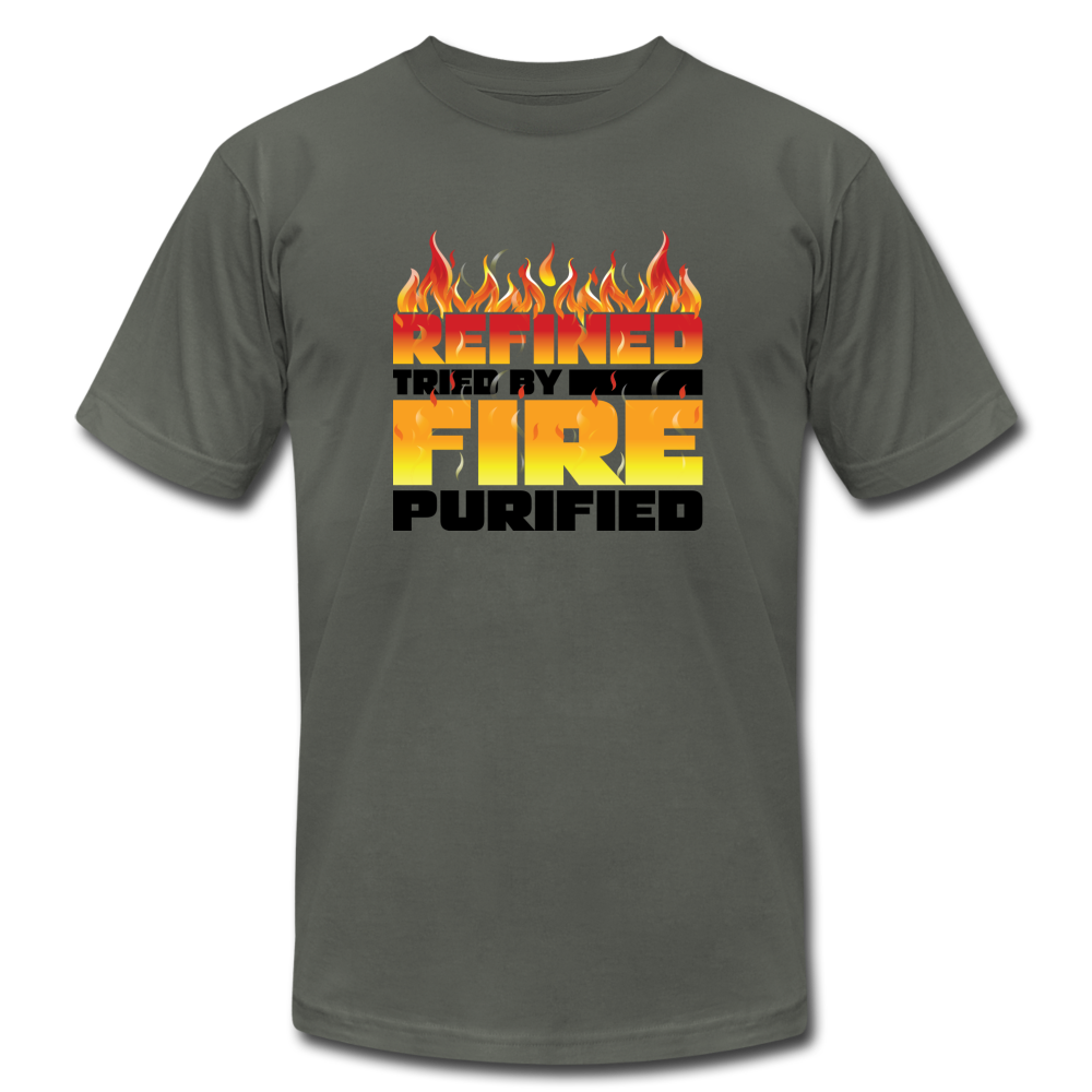 REFINED TRIED BY FIRE PURIFIED T-Shirt - asphalt