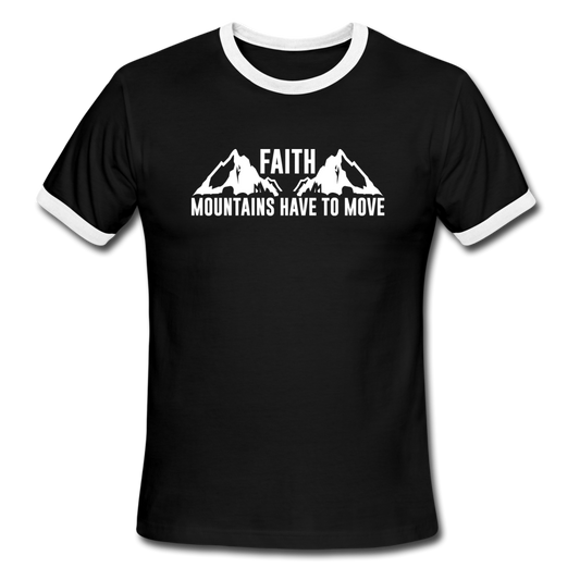 FAITH MOUNTAINS HAVE TO MOVE TEE - black/white