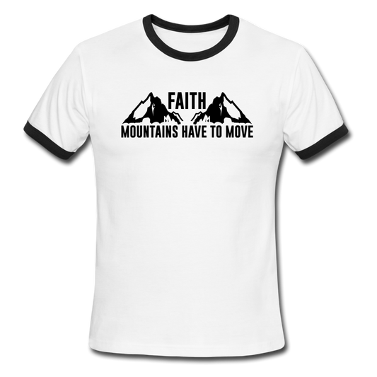 FAITH MOUNTAINS HAVE TO MOVE TEE - white/black
