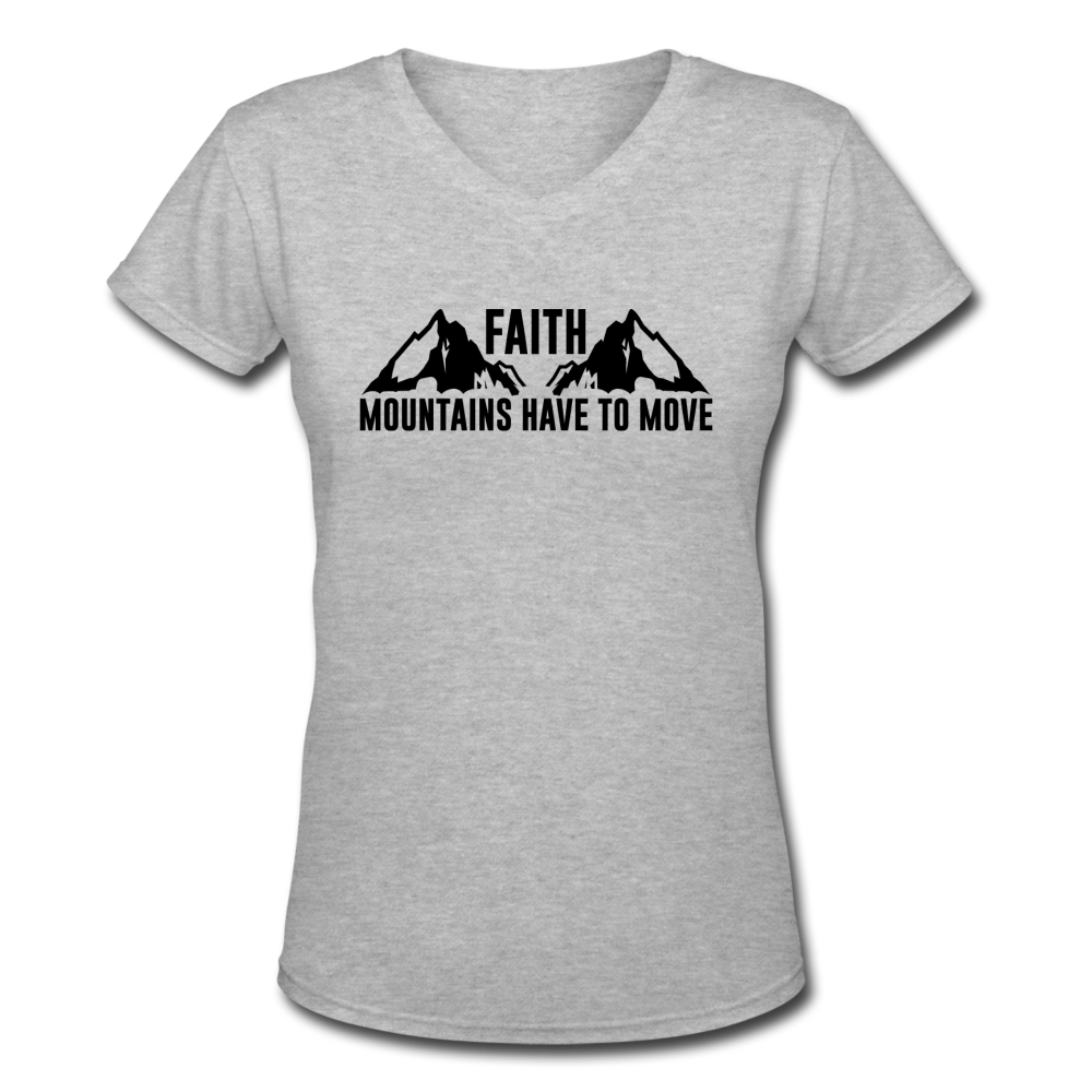FAITH MOUNTAINS HAVE TO MOVE  T-Shirt - gray