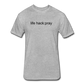 life hack: pray Fitted T-Shirt - heather gray