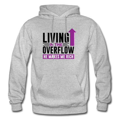 Living In The Overflow Adult Hoodie - heather gray
