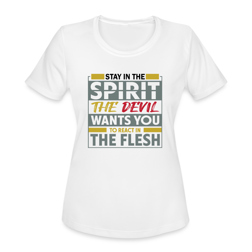 STAY IN THE SPIRIT Wicking Performance T-Shirt - white